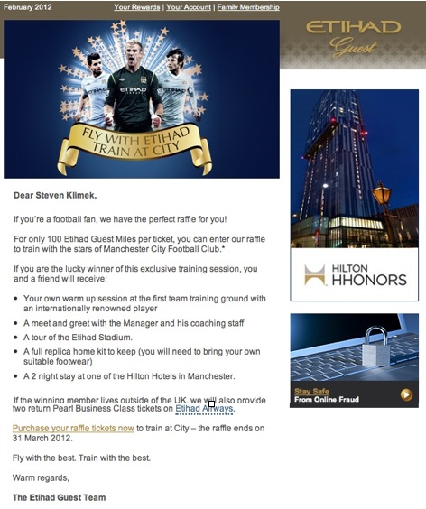 Etihad Guest Man City